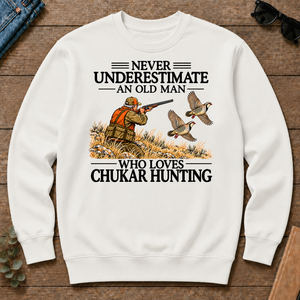Never Underestimate An Old Man Chukar Hunting - white - CS2D-White