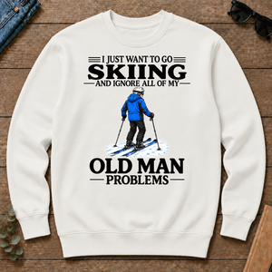 I Just Want To Go Skiing Vintage - white - CS2D-White