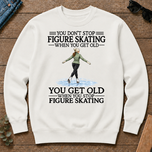 Don't Stop Figure Skating Woman - white - CS2D-White
