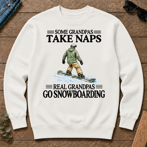 Real Grandpas Go Snowboarding Vintage - white - CS2D-White