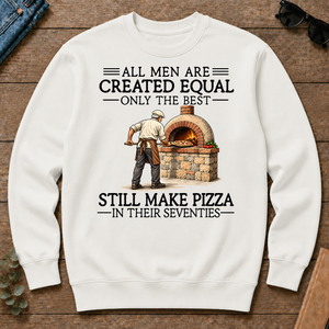 All Men Are Created Equal Only The Best Still Make Pizza 70s - white - CS2D-White