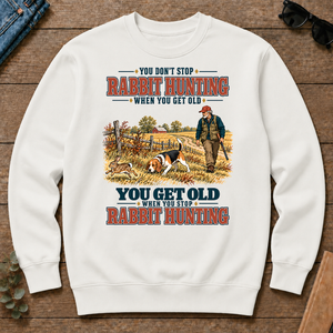 You Get Old When You Stop Rabbit Hunting With Beagle - white - CS2D-White