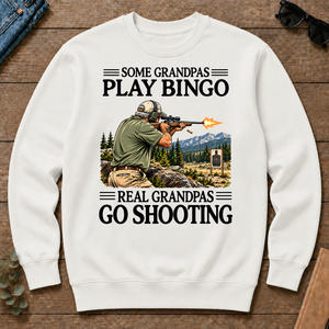 Some Grandpas Play Bingo Real Grandpas Go Shooting - white - CS2D-White