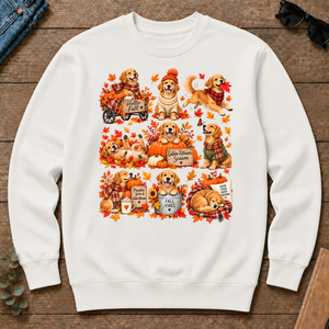 Golden Retriever Hello Fall - white - CS2D-White