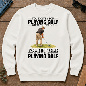 Vintage You Get Old When You Stop Playing Golf - white - CS2D-White