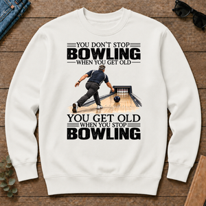 Vintage You Get Old When You Stop Bowling - white - CS2D-White