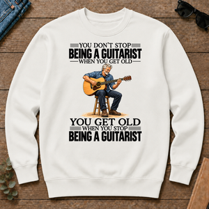 Vintage You Get Old When You Stop Being A Guitarist - white - CS2D-White