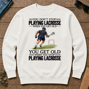Vintage You Get Old When You Stop Playing Lacrosse - white - CS2D-White
