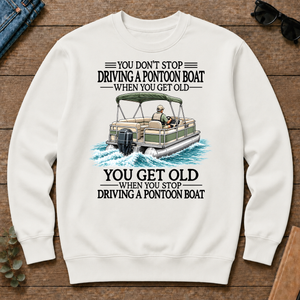 Don't Stop Driving A Pontoon Boat - white - CS2D-White