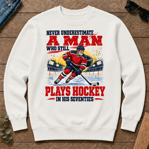 A Man Still Plays Hockey In His 70s - white - CS2D-White