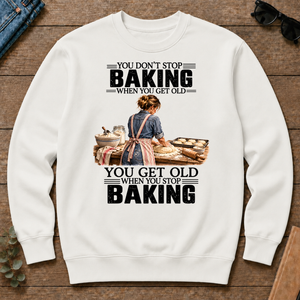 Vinatge You Get Old When You Stop Baking - white - CS2D-White