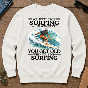 Don't Stop Surfing Vintage Art - white - CS2D-White