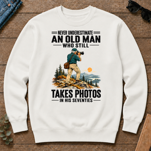 An Old Man Still Takes Photos In His 70s - white - CS2D-White