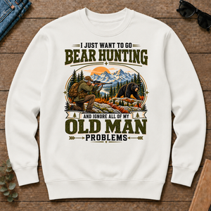 I Just Want To Go Bear Hunting & Ignore All Old Man Problems - white - CS2D-White
