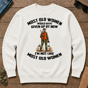 Hunting I'm Not Like Most Old Women - white - CS2D-White