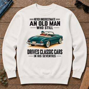 An Old Man Still Drives Classic Cars In His 70s - white - CS2D-White