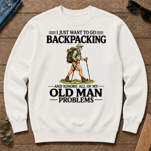 I Just Want To Go Backpacking Vintage - white - CS2D-White