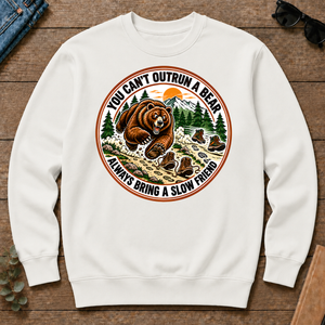 Funny You Can't Outrun A Bear Always Bring A Slow Friend - white - CS2D-White