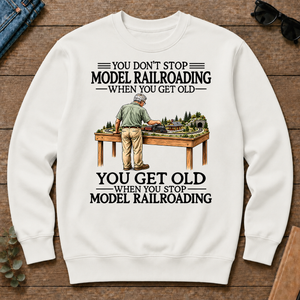Don't Stop Model Railroading - white - CS2D-White