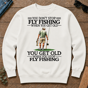 Don't Stop Fly Fishing Vintage - white - CS2D-White