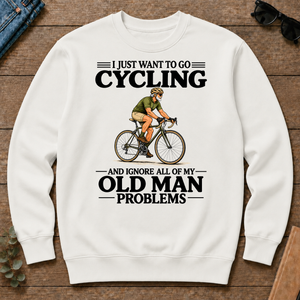 I Just Want To Go Cycling Vintage - white - CS2D-White