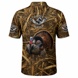 Wild Turkey Hunting Camouflage Polo For Men Shirt