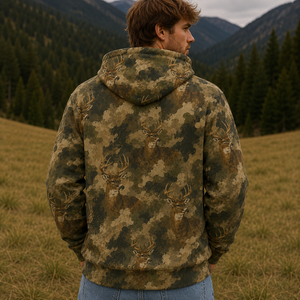 Deer Camouflage Graphic Pattern All Over Print Shirt