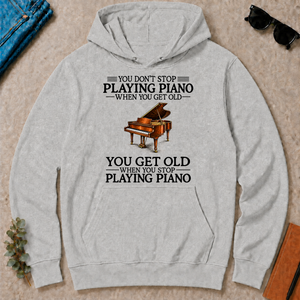 Don't Stop Playing Piano Vintage Art - ash - HS2D-Ash