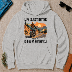 Life Is Just Better When I'm Riding My Motorcycle - ash - HS2D-Ash