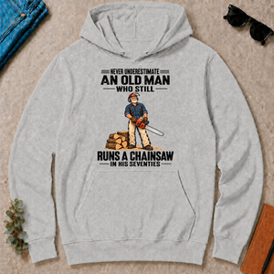 An Old Man Still Runs A Chainsaw In His 70s - ash - HS2D-Ash