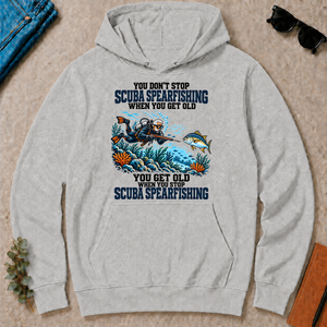 You Get Old When You Stop Scuba Spearfishing - ash - HS2D-Ash