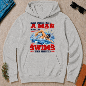 A Man Still Swims In His 70s - ash - HS2D-Ash