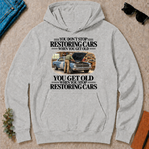 Don't Stop Restoring Cars Vintage Art - ash - HS2D-Ash