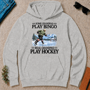 Some Grandpas Play Bingo Real Grandpas Play Hockey - ash - HS2D-Ash