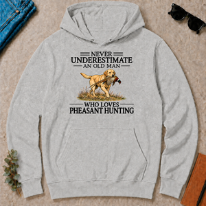 Never Underestimate An Old Man Who Loves Pheasant Hunting Art - ash - HS2D-Ash
