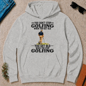 Golfing - You Get Old When You Stop - ash - HS2D-Ash
