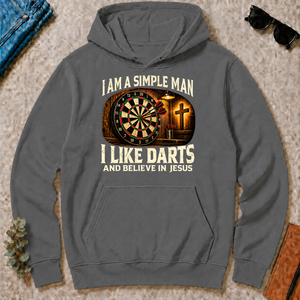 I Am Simple Man I Like Darts - charcoal - HS2D-Charcoal