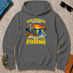 Real Grandpas Go Fishing - charcoal - HS2D-Charcoal