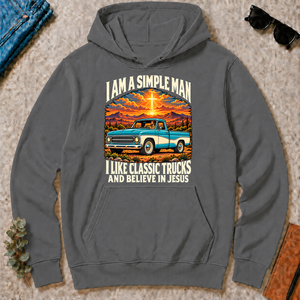 I Like Classic Trucks & Believe In Jesus - charcoal - HS2D-Charcoal