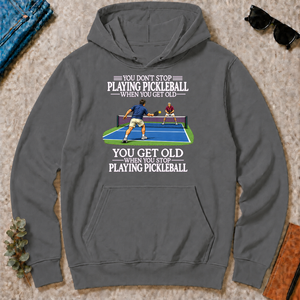 Old Man Don't Stop Pickleball - charcoal - HS2D-Charcoal