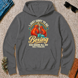 I Just Want To Go Boxing & Ignore All Adult Problems - charcoal - HS2D-Charcoal