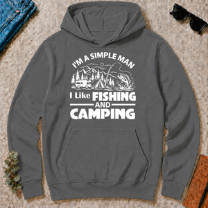 I Like Fishing And Camping - charcoal - HS2D-Charcoal