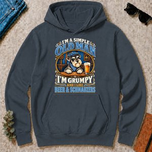 Funny I Like Beer & Schnauzers - dark-heather - HS2D-DarkHeather