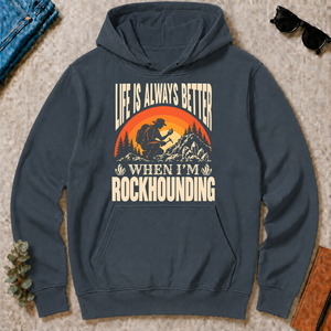 Vintage Life Is Always Better When I Am Rockhounding - dark-heather - HS2D-DarkHeather