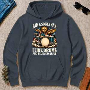 I Like Drums & Believe In Jesus - dark-heather - HS2D-DarkHeather