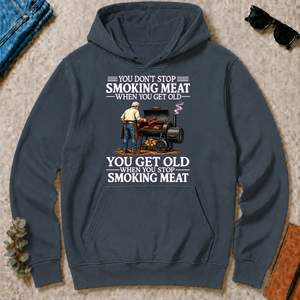 Old Man Don't Stop Smoking Meat - dark-heather - HS2D-DarkHeather