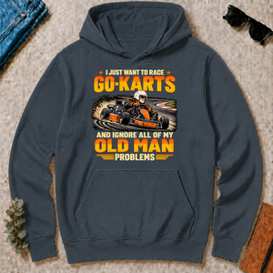 I Just Want To Race Go-Karts - dark-heather - HS2D-DarkHeather