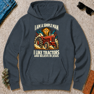 I Like Tractors & Believe In Jesus - dark-heather - HS2D-DarkHeather