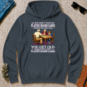 Old Man Don't Stop Playing Board Games - dark-heather - HS2D-DarkHeather