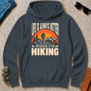 Vintage Life Is Always Better When I Am Hiking - dark-heather - HS2D-DarkHeather